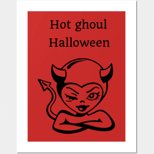 Hot ghoul Halloween Posters and Art